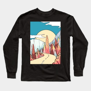 An autumn road Long Sleeve T-Shirt